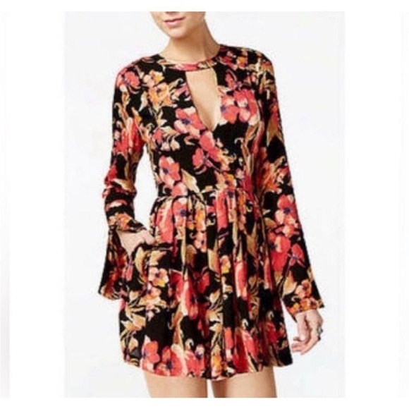 FREE PEOPLE Tegan Dress Floral Print Size 6